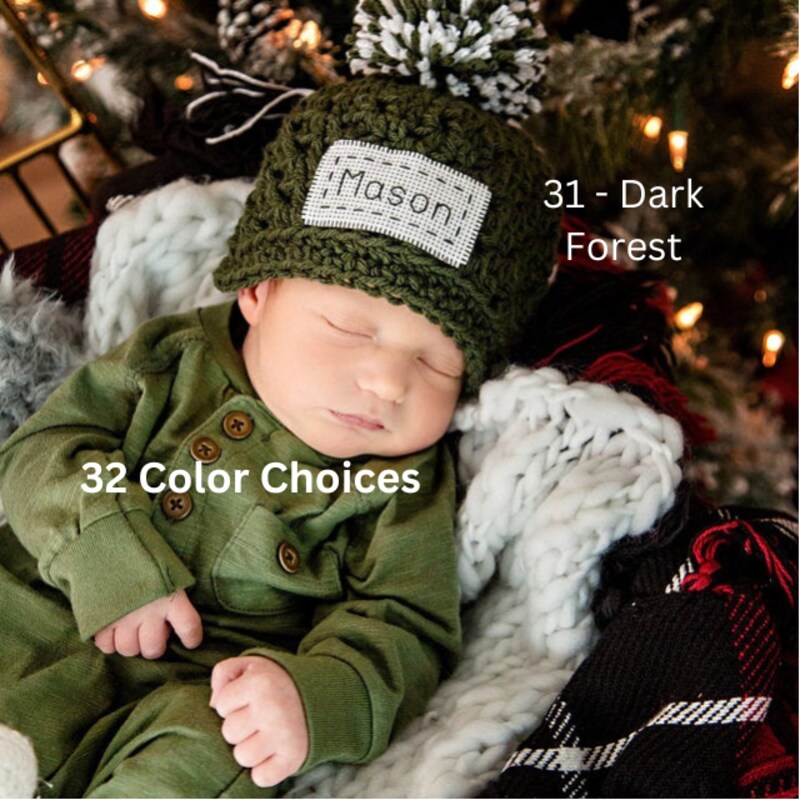 Custom personalized shop newborn baby hats